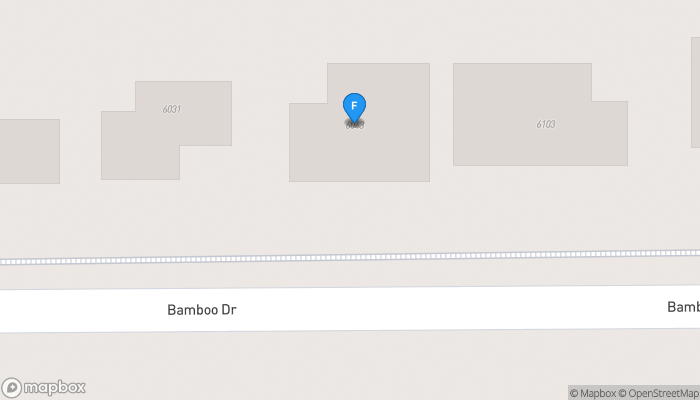 Route map from 6043 Bamboo Drive to 6043 Bamboo Drive